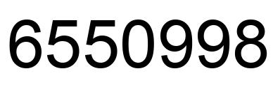 Number 6550998 black image
