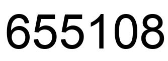 Number 655108 black image