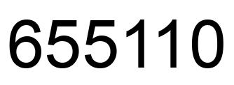 Number 655110 black image