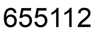 Number 655112 black image