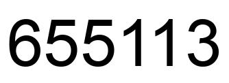 Number 655113 black image