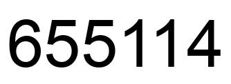 Number 655114 black image