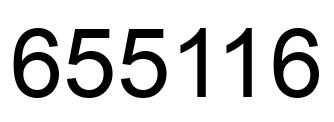 Number 655116 black image