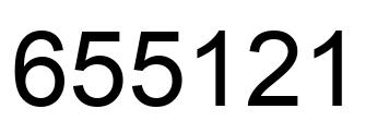 Number 655121 black image