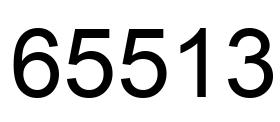 Number 65513 black image