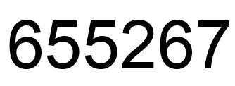 Número 655267 imagen negro