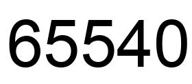 Number 65540 black image