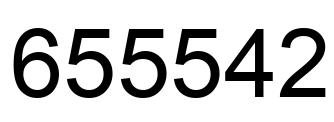 Number 655542 black image