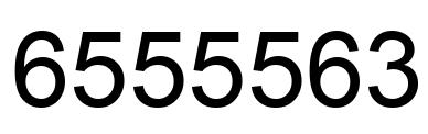 Número 6555563 imagen negro