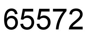 Number 65572 black image