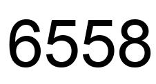 Number 6558 black image