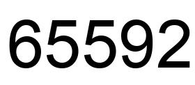 Number 65592 black image