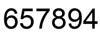 Number 657894 black image