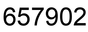 Número 657902 imagen negro
