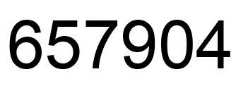 Número 657904 imagen negro