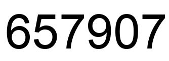 Número 657907 imagen negro