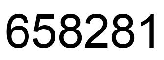 Número 658281 imagen negro