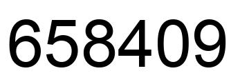 Number 658409 black image