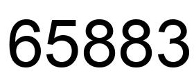 Number 65883 black image