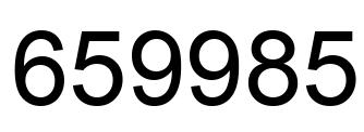 Número 659985 imagen negro