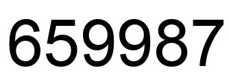 Número 659987 imagen negro