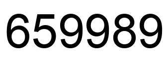Número 659989 imagen negro