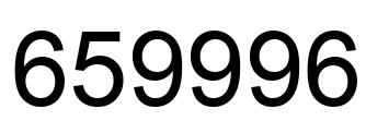 Number 659996 black image