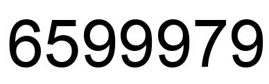 Number 6599979 black image