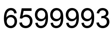 Número 6599993 imagen negro