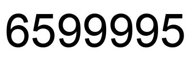Número 6599995 imagen negro
