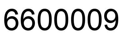 Número 6600009 imagen negro