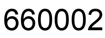 Number 660002 black image