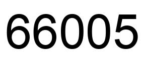 Número 66005 imagen negro
