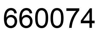 Número 660074 imagen negro
