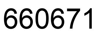 Number 660671 black image