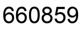 Number 660859 black image