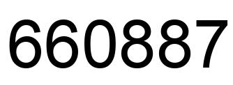 Number 660887 black image