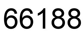 Número 66188 imagen negro