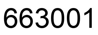 Número 663001 imagen negro