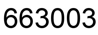 Número 663003 imagen negro