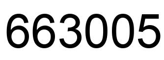 Number 663005 black image