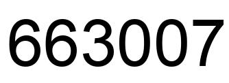 Number 663007 black image