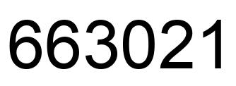 Number 663021 black image