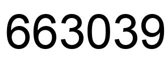 Number 663039 black image