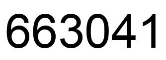 Number 663041 black image
