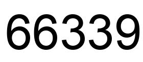 Number 66339 black image