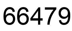 Number 66479 black image