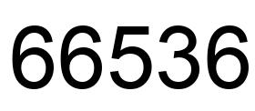 Número 66536 imagen negro