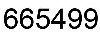 Number 665499 black image