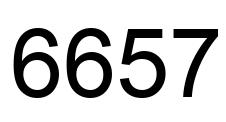 Number 6657 black image